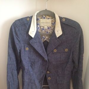 Banana Republic linen military blazer